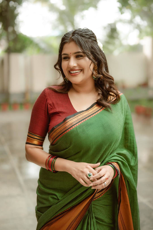 Narayanpett Green Saree