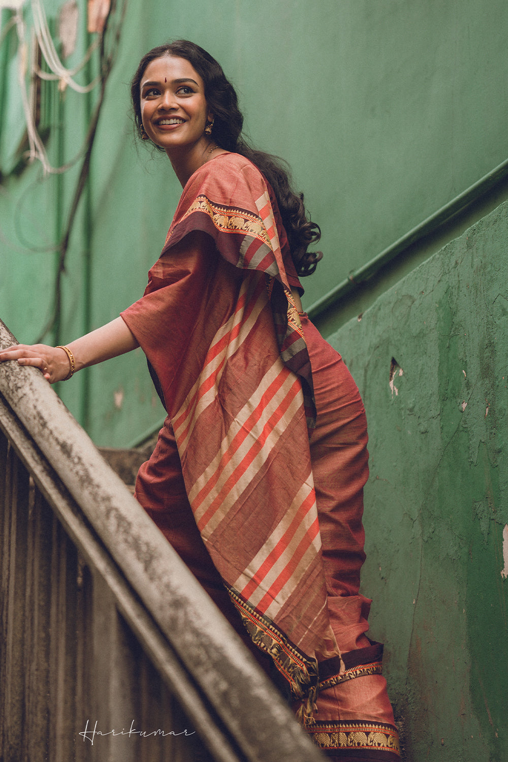 Narayana Pet Sandalwood Cotton Saree