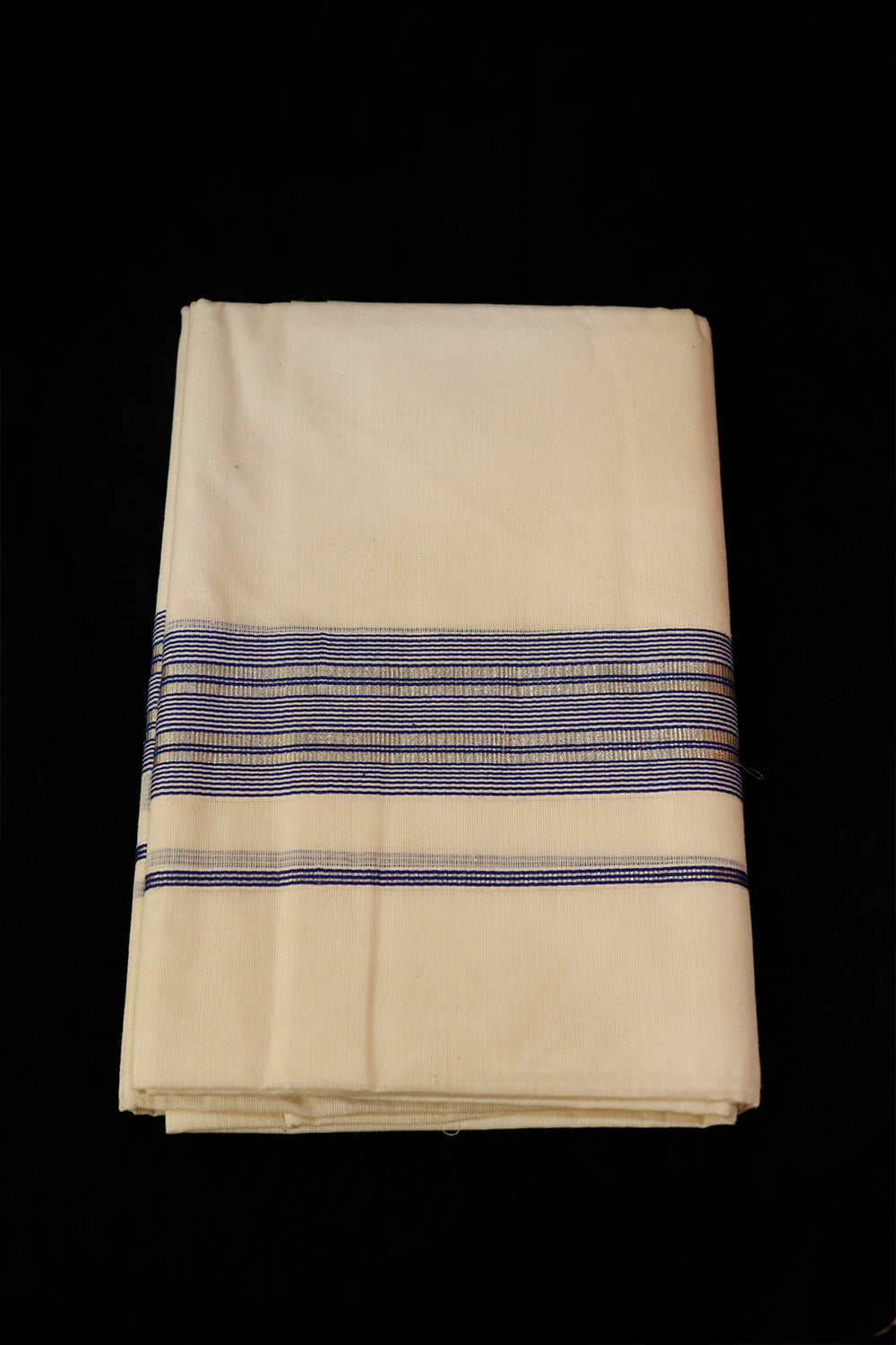 KPLY Double Mund Dark Blue & Silver Thin Multiple Line