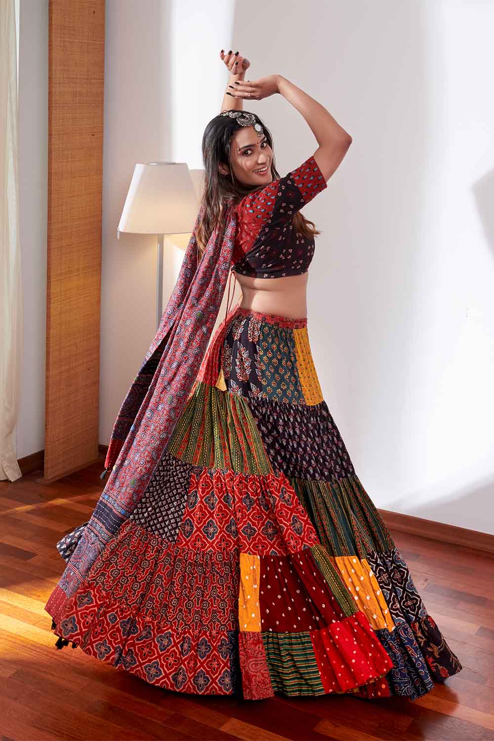 Tiered Multipatch Skirt