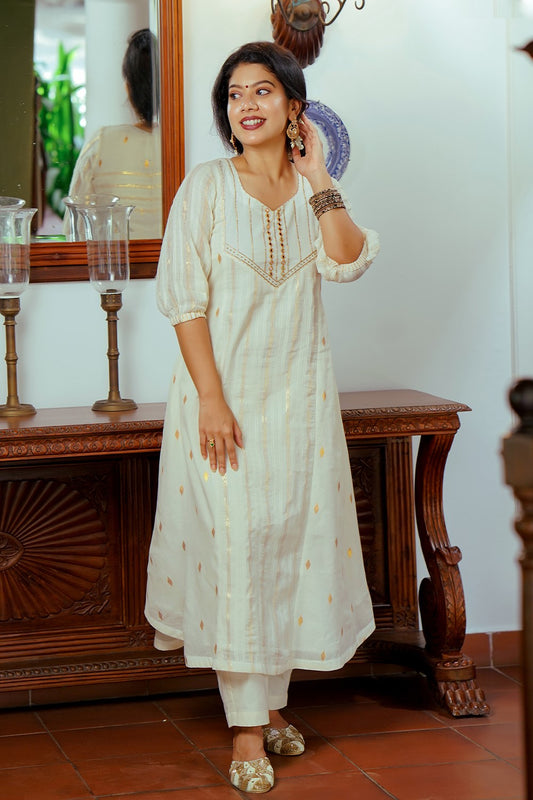 Off White 3 Panel Dress