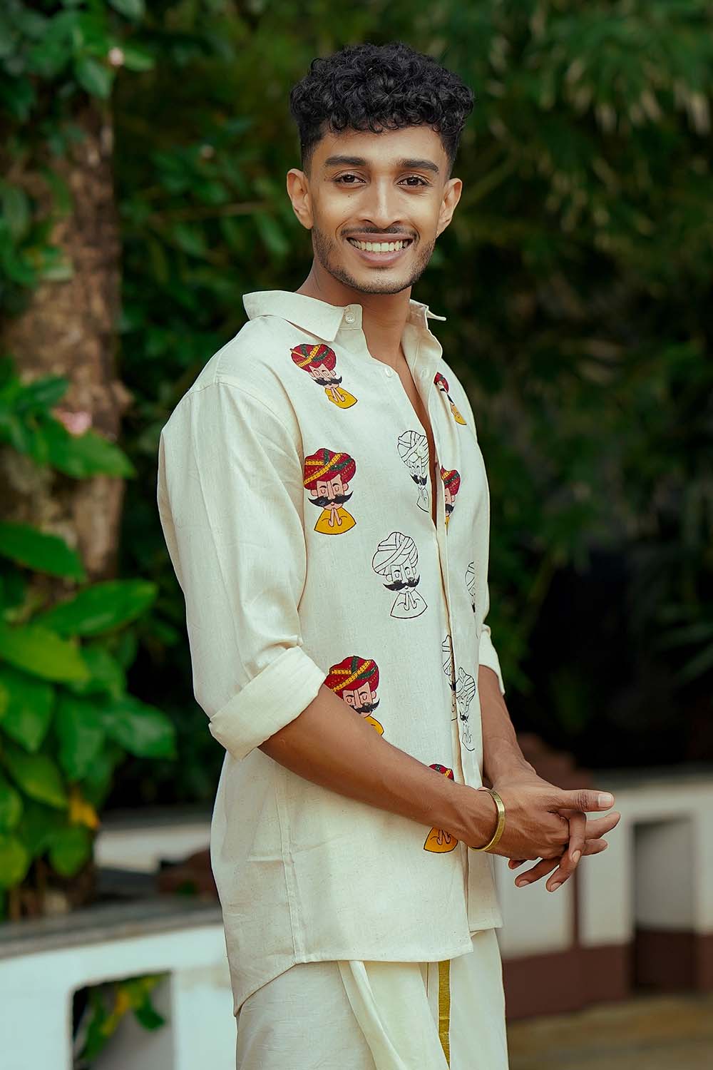 Offwhite Moustachman Printed Shirt