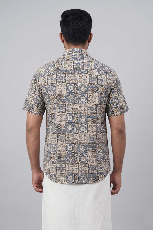 Offwhite Base Geometrical Print Shirt