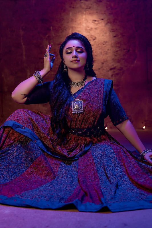 Cotton Blue Plain Blouse