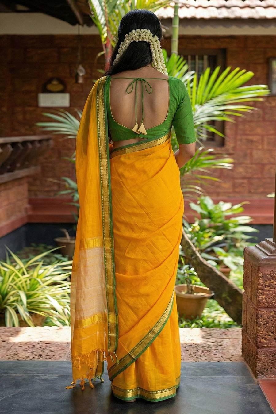 Mango Yellow Smallgomi Saree