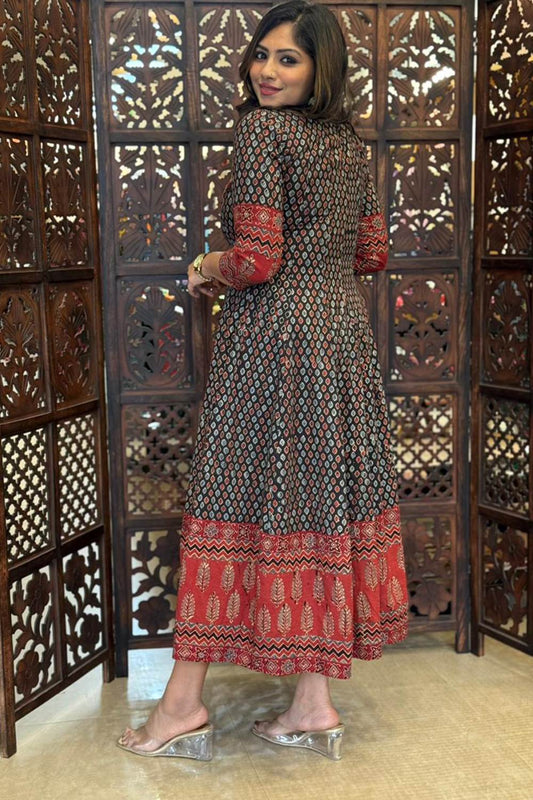 Black Eye Print Anarkali