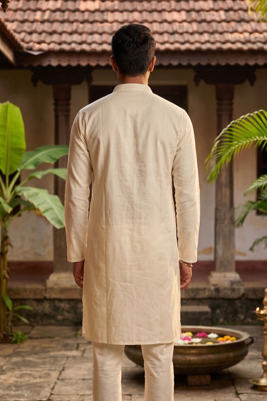 Offwhite Kurta with Thrissur Pooram Print