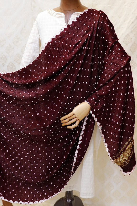 Modal Silk Dark Maroon Base Tissue Pallu