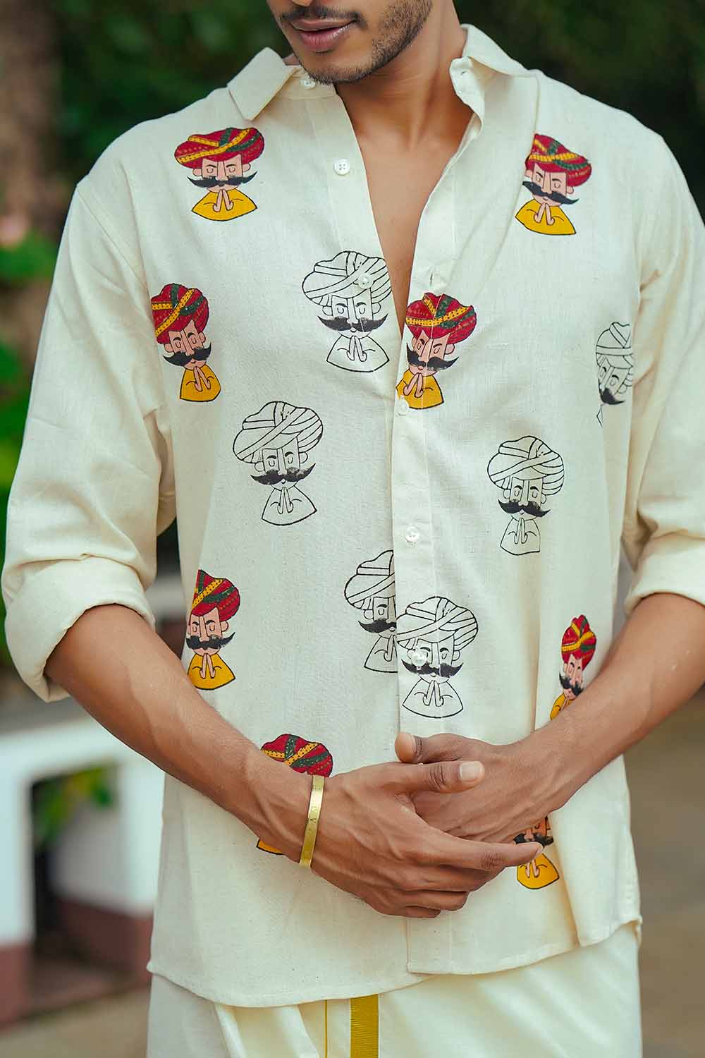 Offwhite Moustachman Printed Shirt