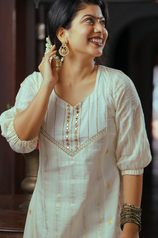 Off White 3 Panel Dress