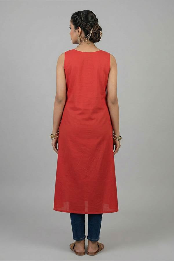 Red Shibori Dyed Dress