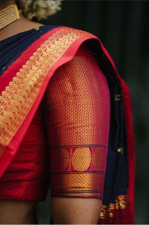Kalyani Cotton Blue Saree