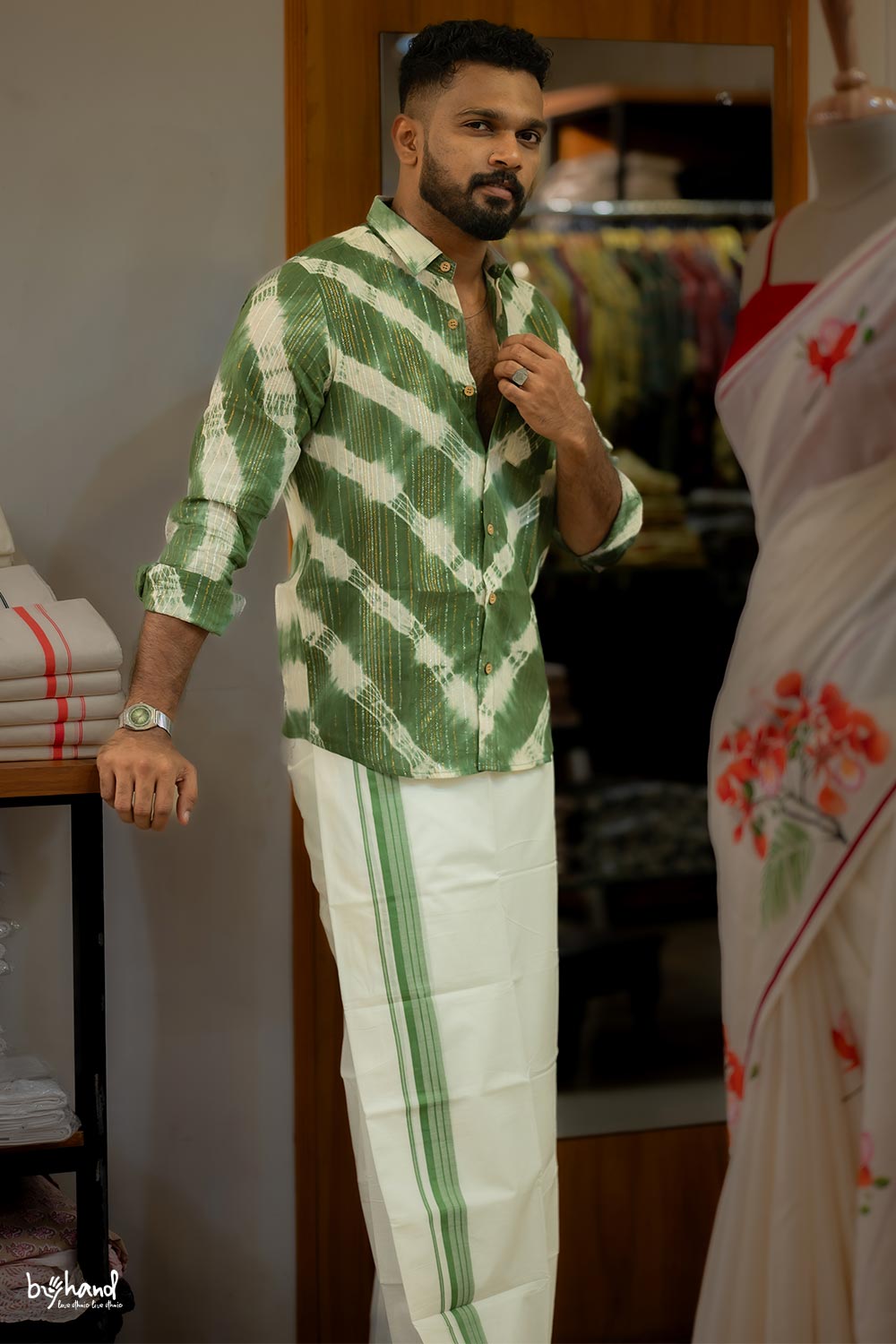 Tie & Dye Lehariya Style Shibori Full Sleeve Shirt