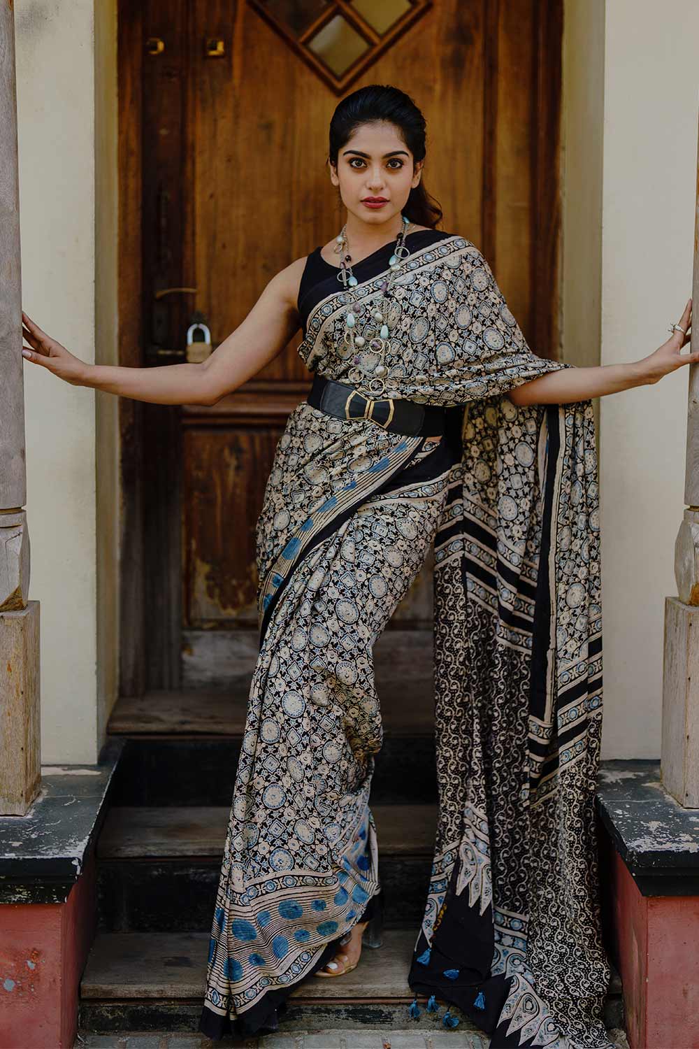 Modal Silk Ajrakh Saree
