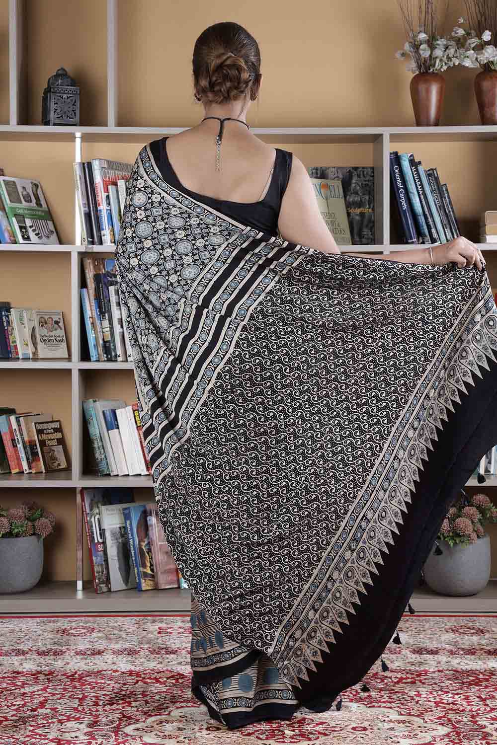 Modal Silk Ajrakh Saree
