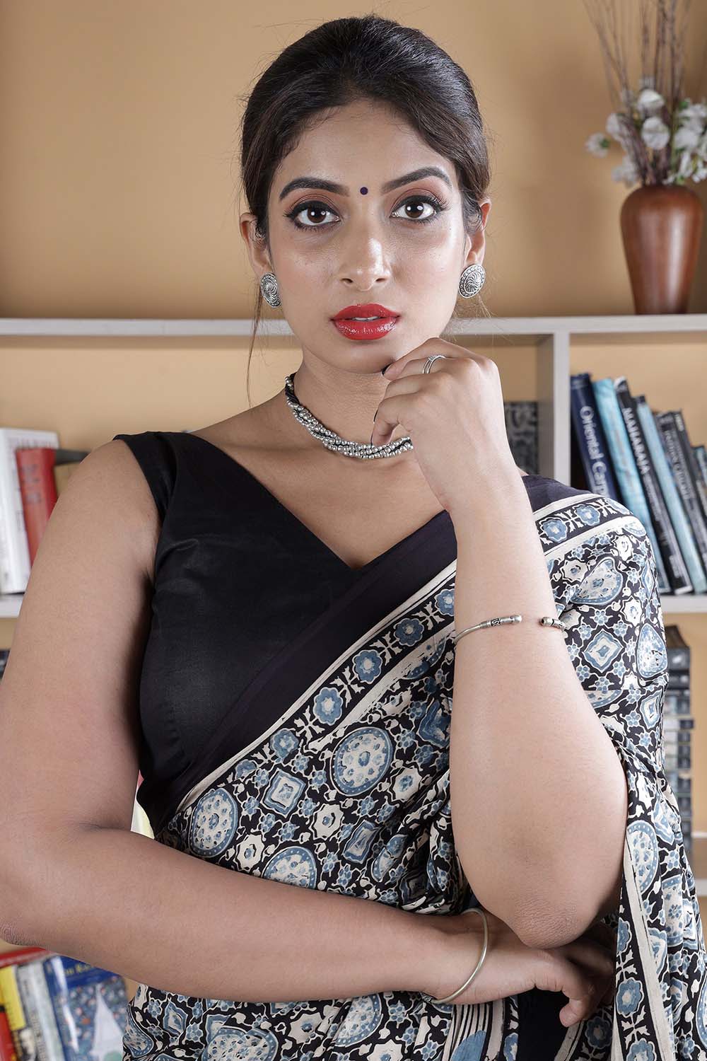 Modal Silk Ajrakh Saree