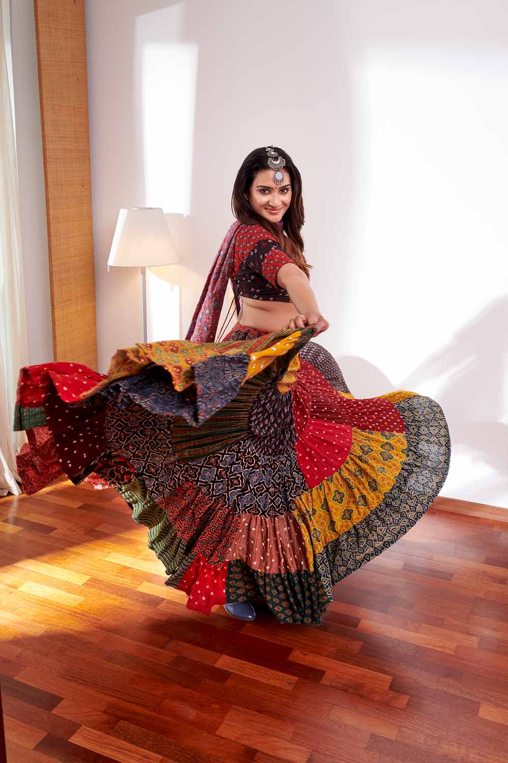 Tiered Multipatch Skirt