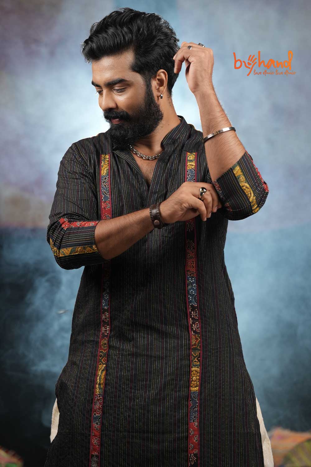 Yoke Cut patch Detailing Kurta