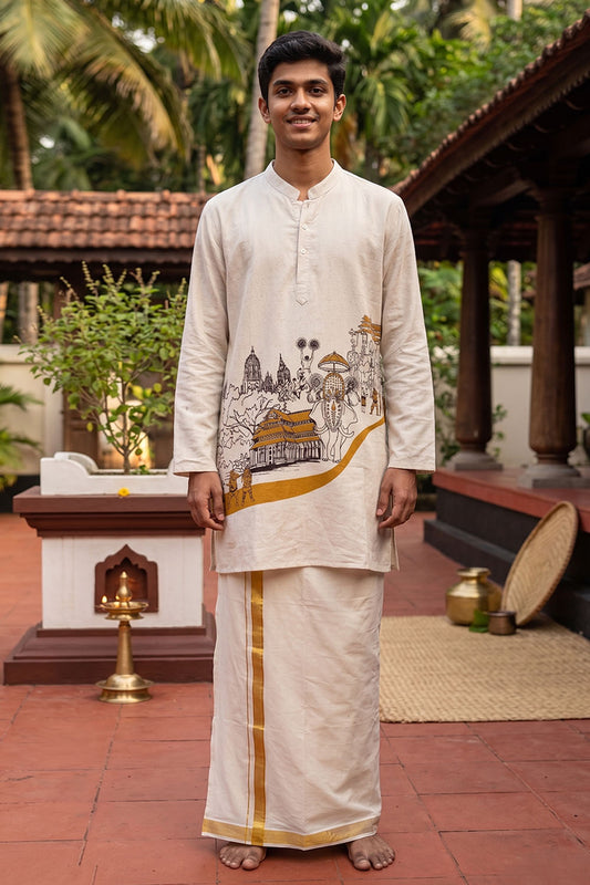 Thrissur Pooram Printed Kurta