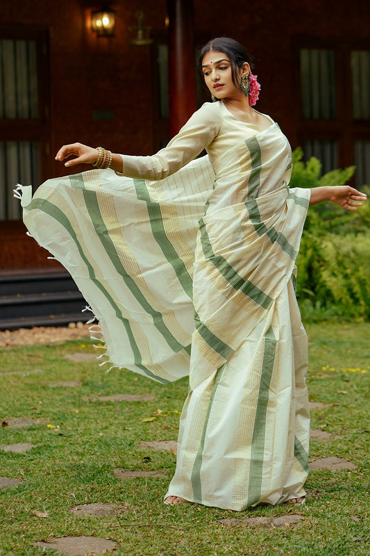 Offwhite Handloom Tissue Blouse