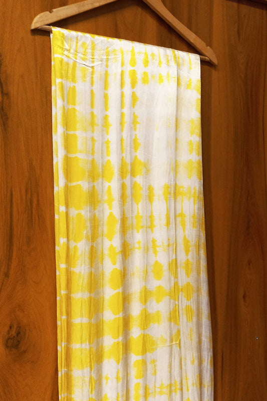 Modal Silk Tie & Yellow Shibori Dupatta