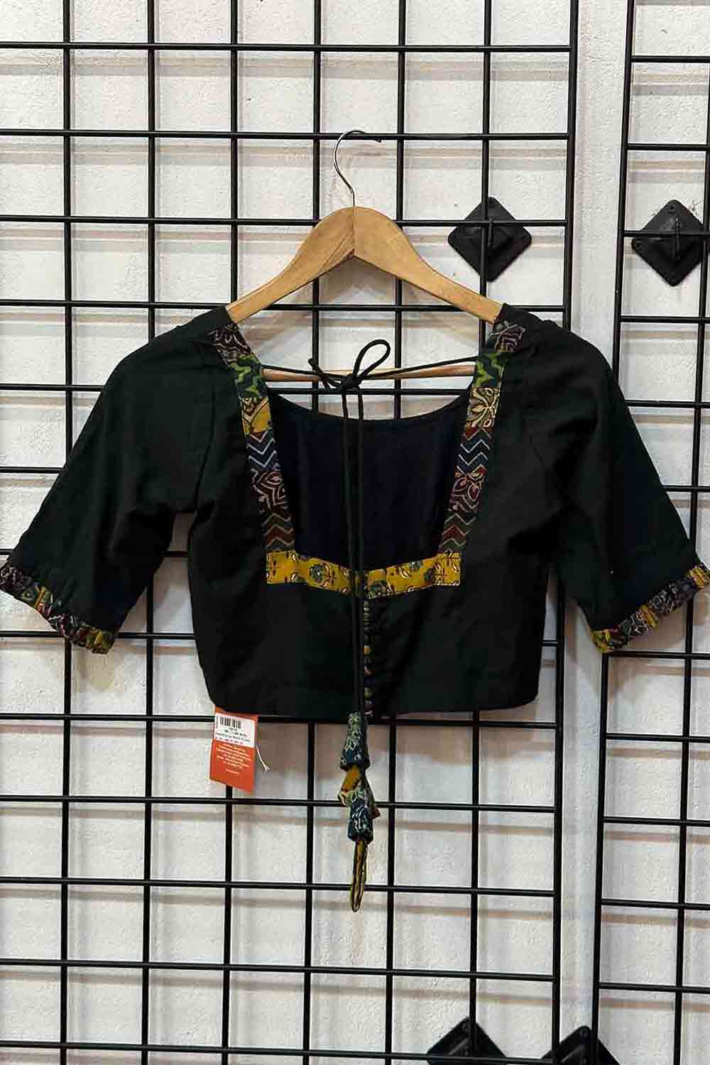 Green and Yellow Patch Blouse