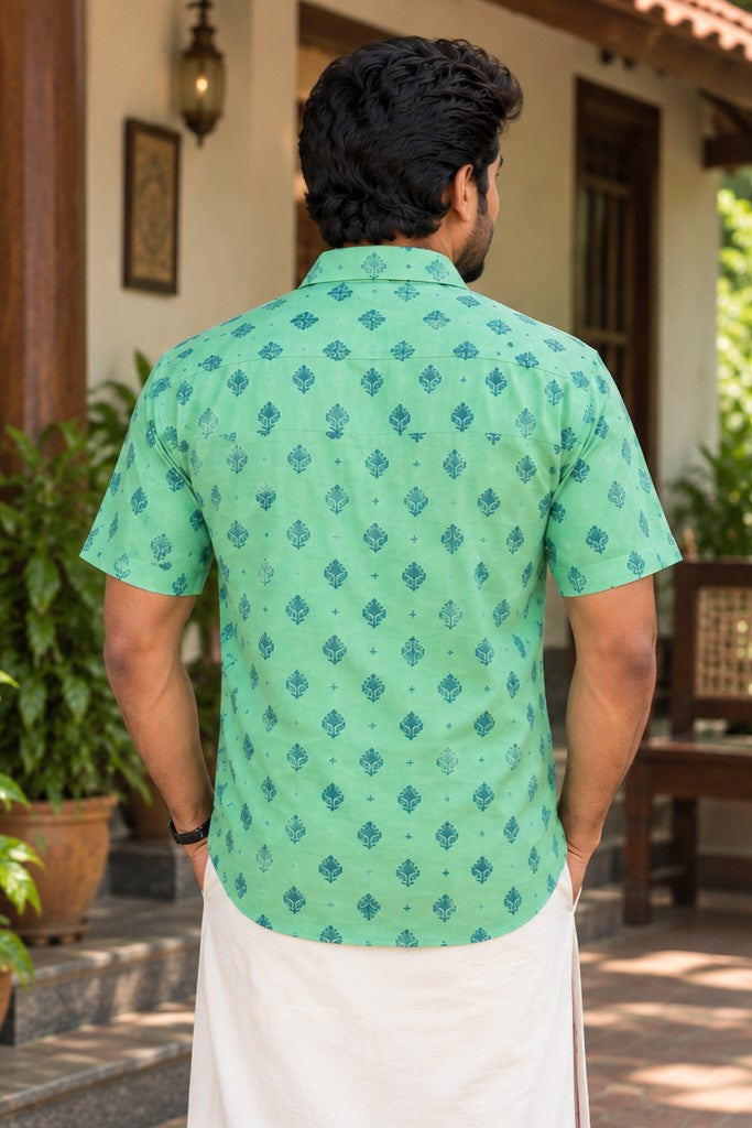 Green Shirt with Print