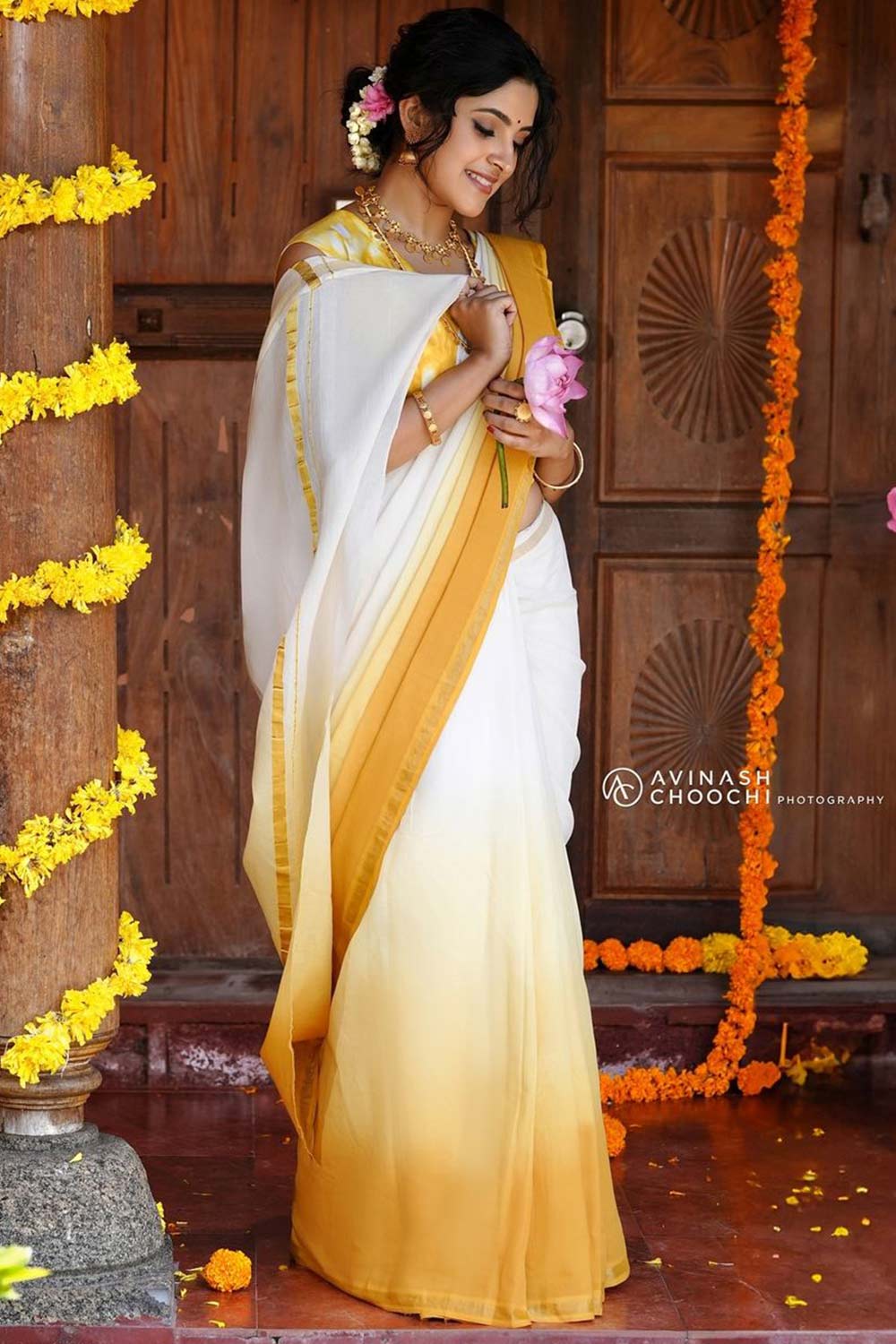 Yellow Tie & Dye Saree