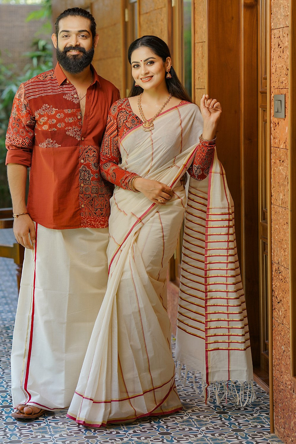 Red & Golden Border Handloom Saree