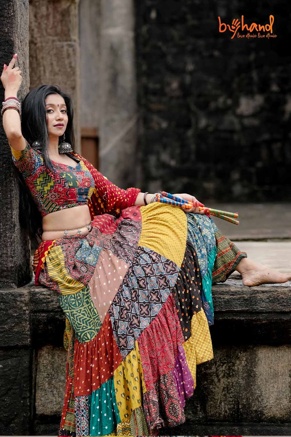 MULTI PATCH SKIRT and MULTI PATCH BLOUSE