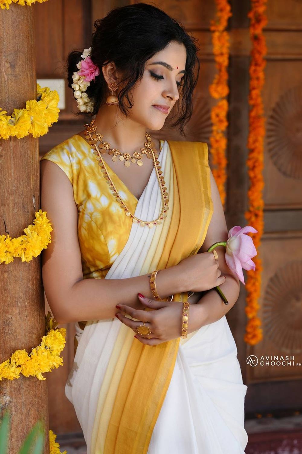 Yellow Tie & Dye Saree
