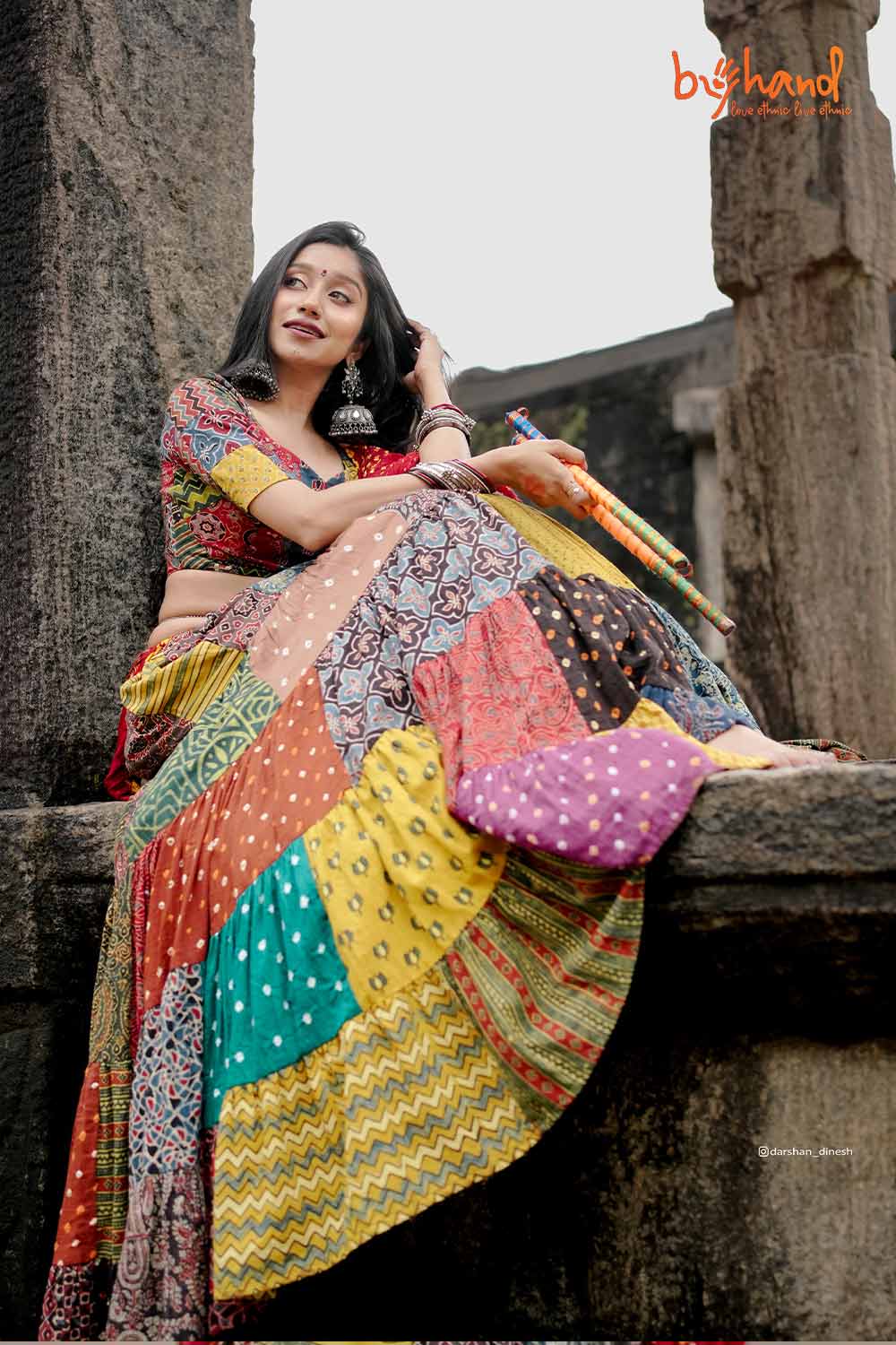 MULTI PATCH SKIRT and MULTI PATCH BLOUSE