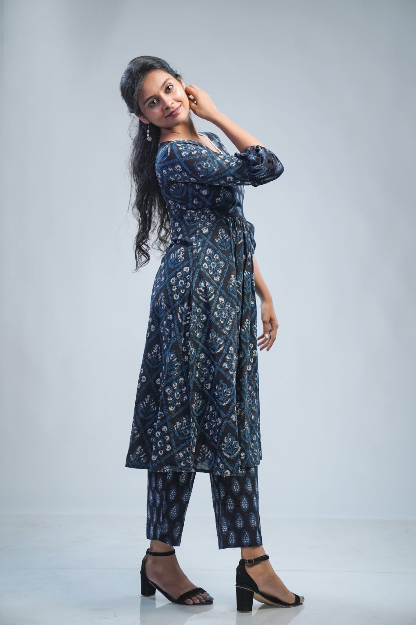 Block Printed Blue Co-ordset