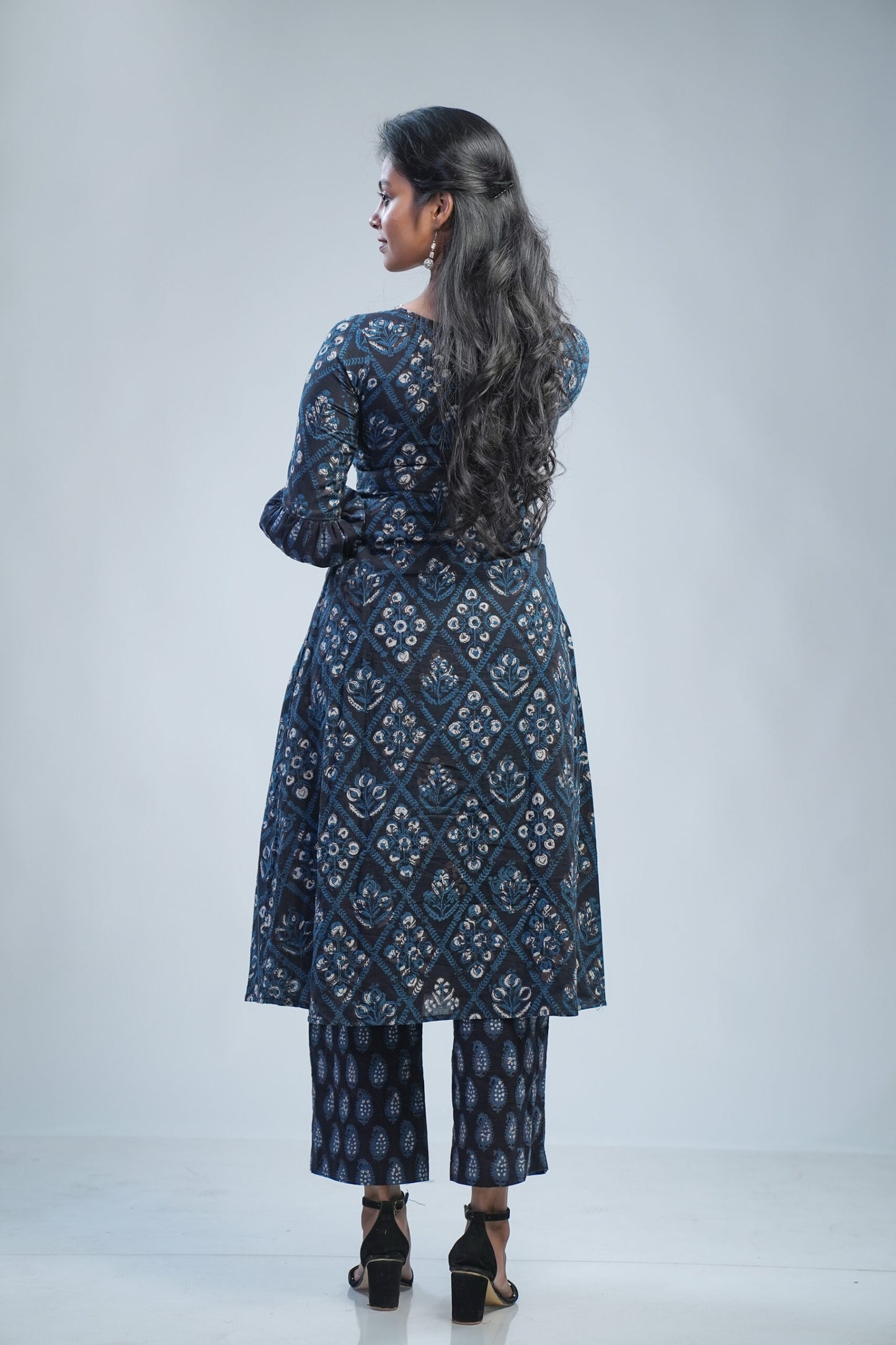 Block Printed Blue Co-ordset