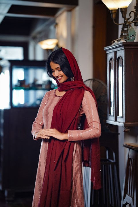 Onion Peel Pink A Line Kurthi