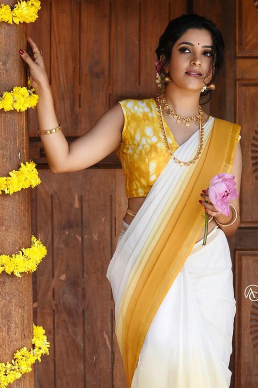 Yellow Shibori Sleeveless Blouse