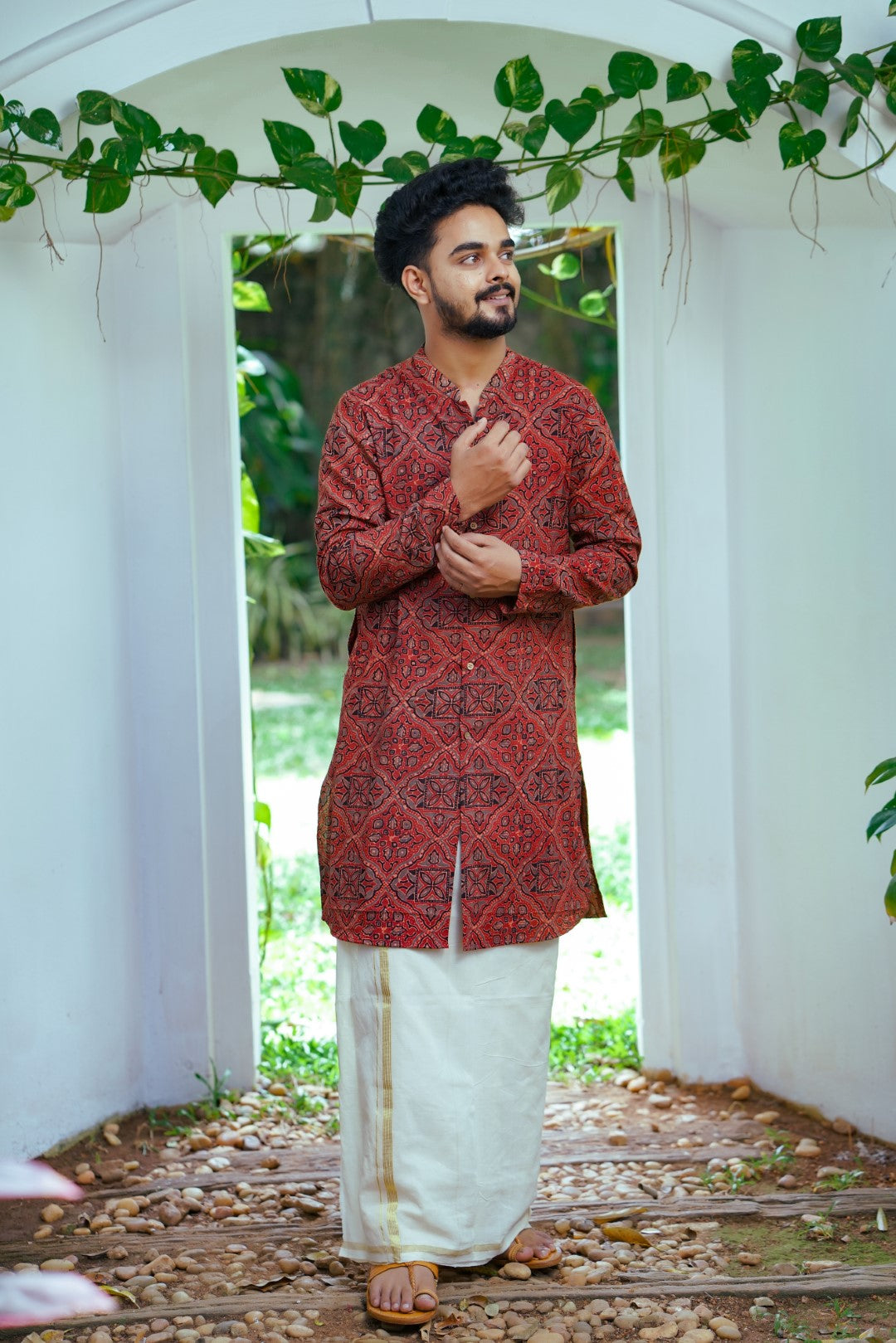 Red Long Full Sleeve Kurtha