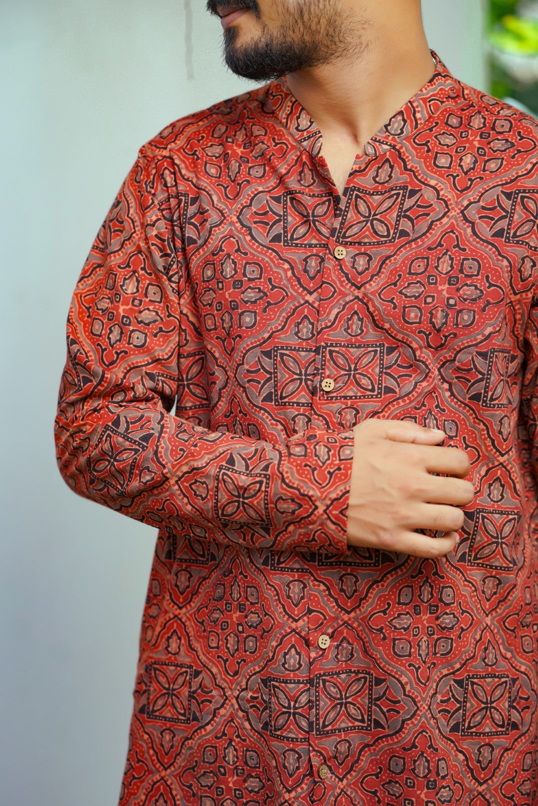 Red Long Full Sleeve Kurtha