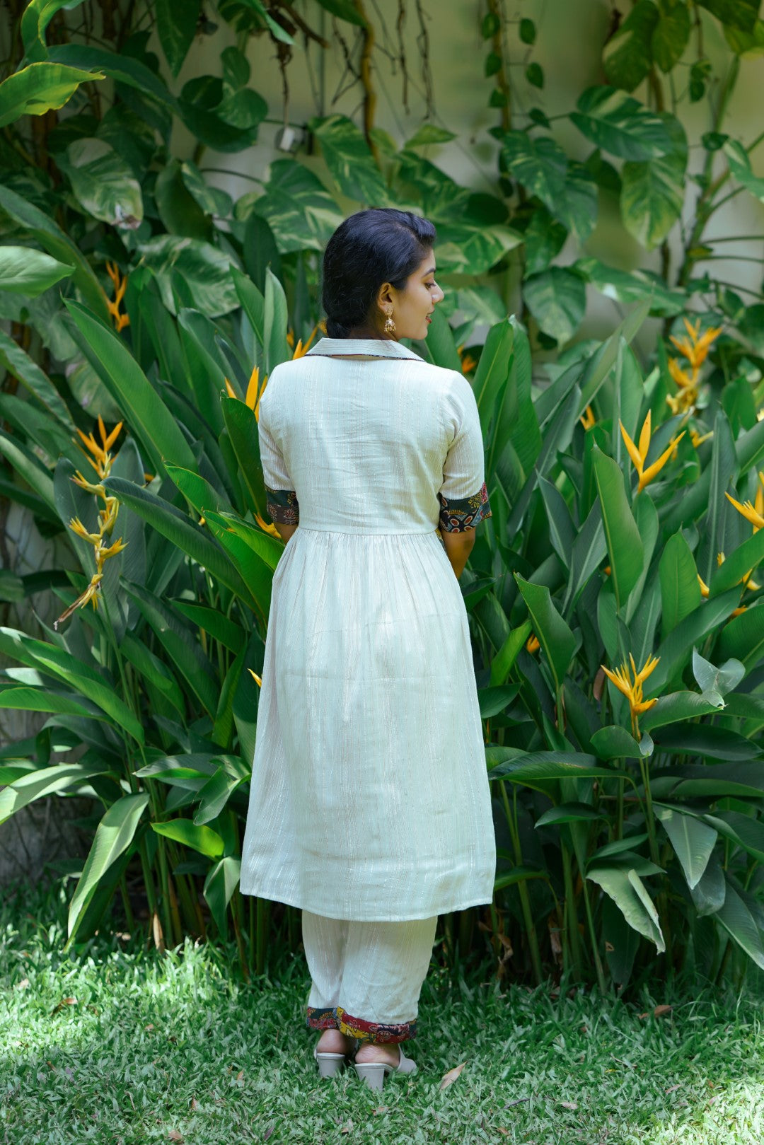 Off white Zari Kurthi with Patch