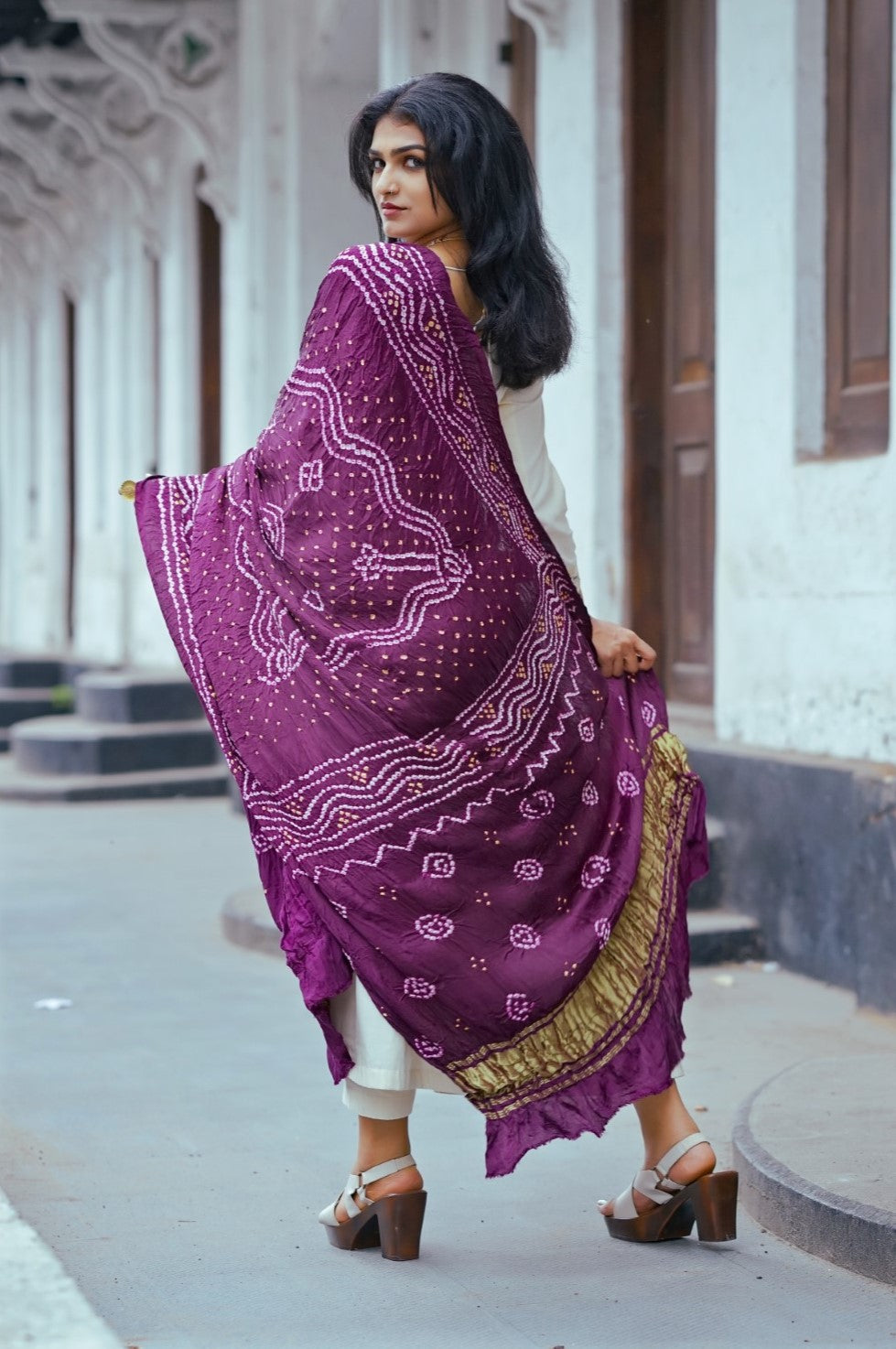 Modal Silk Shaded Bandhini Dupatta