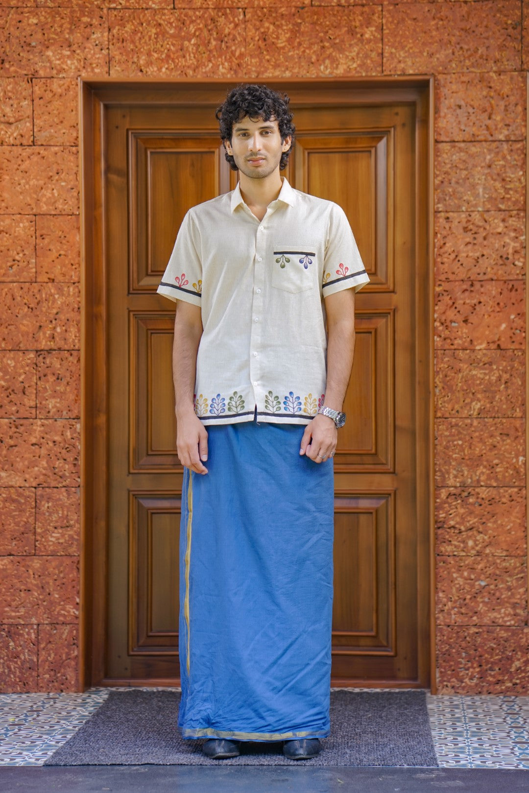 Blue Dyed Dhothi