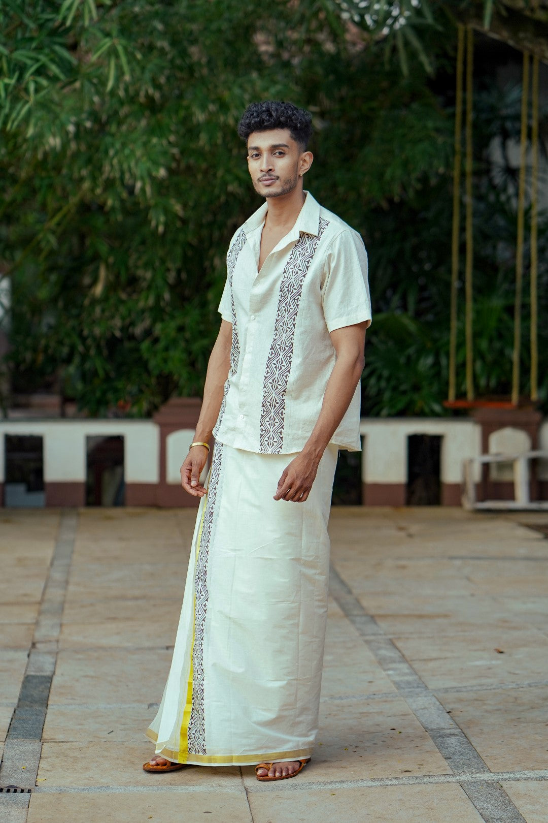 Offwhite Border Print Shirt