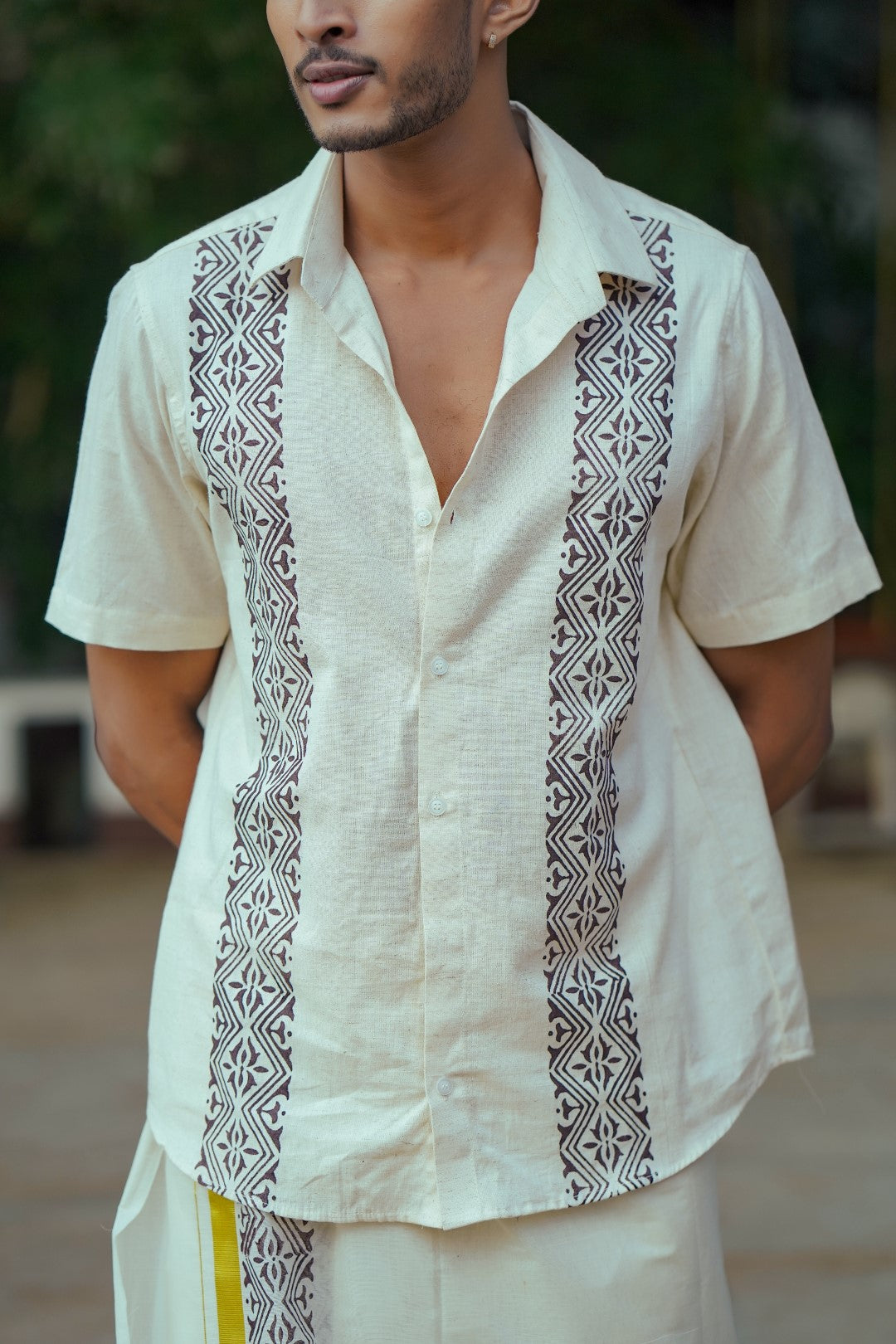 Offwhite Border Print Shirt