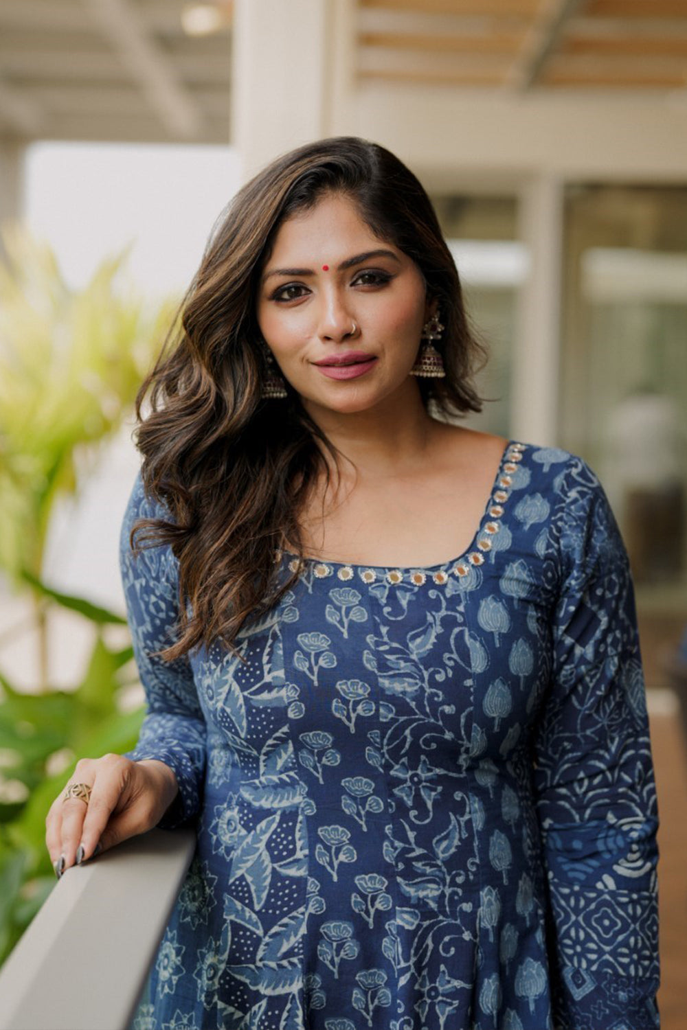 Indigo Patch Panel Anarkali