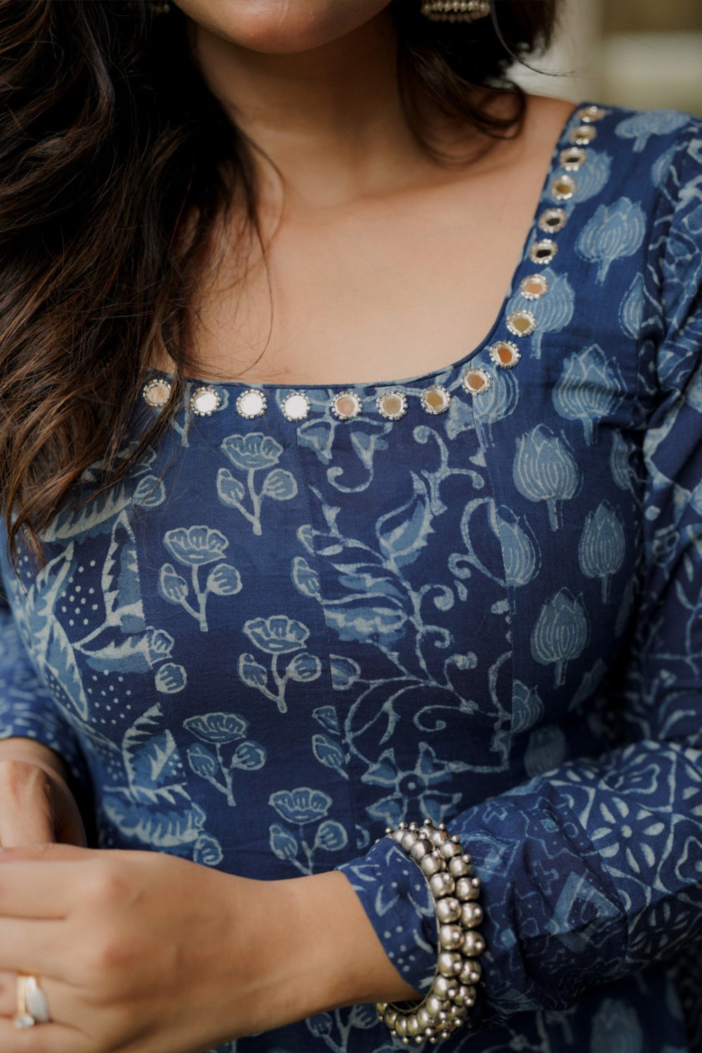 Indigo Patch Panel Anarkali