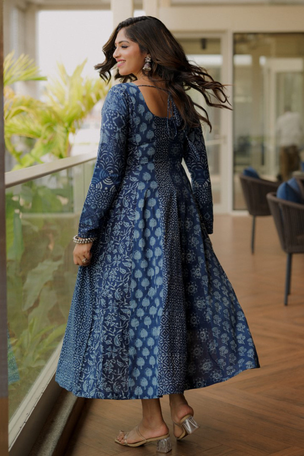Indigo Patch Panel Anarkali