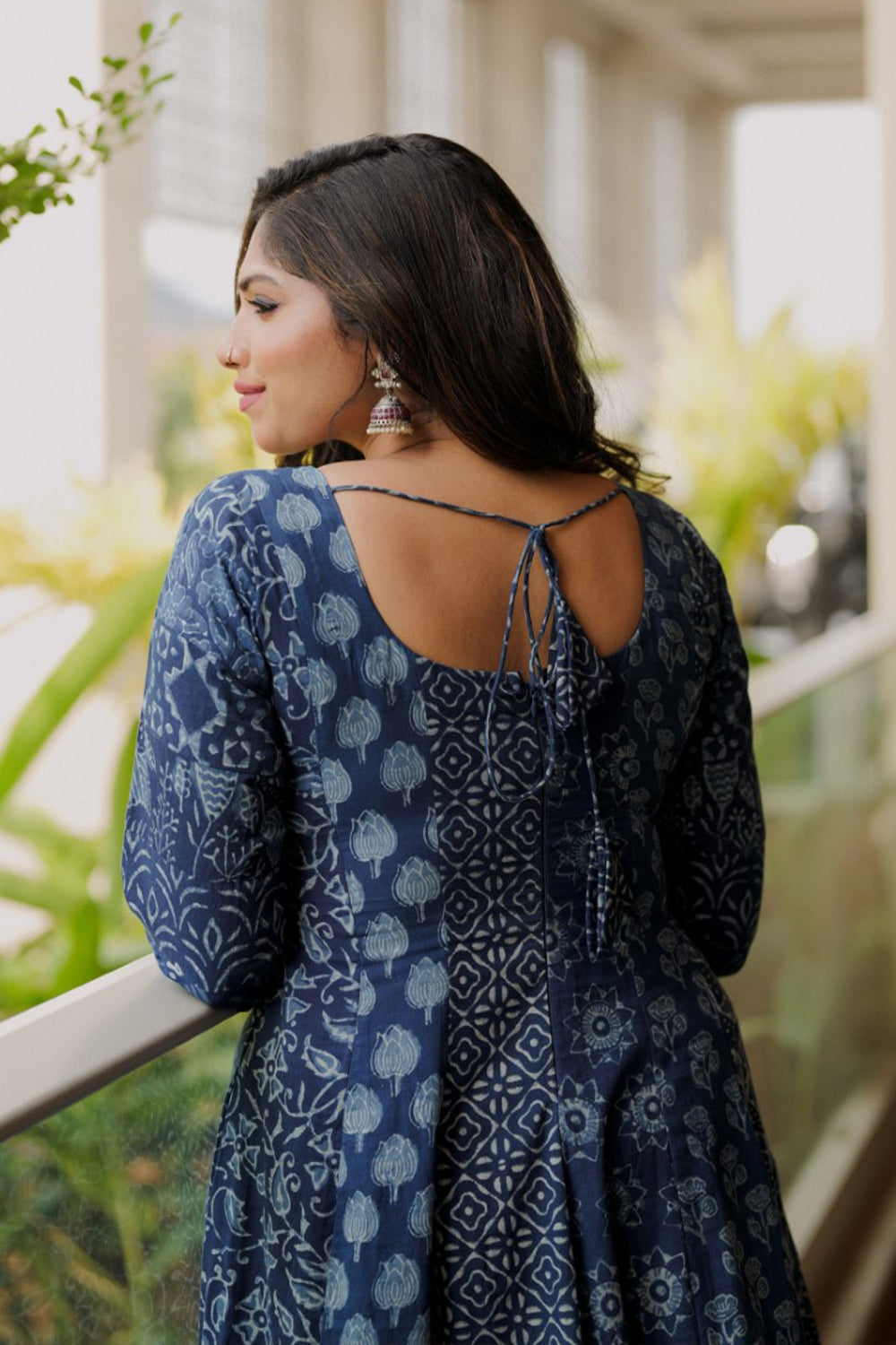 Indigo Patch Panel Anarkali