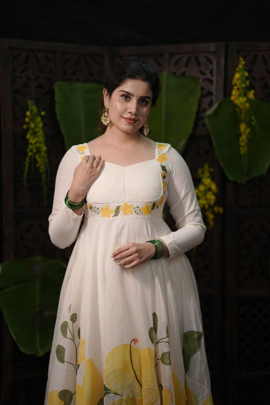 Kanikonna Handpainted Umbrella Cut Dress