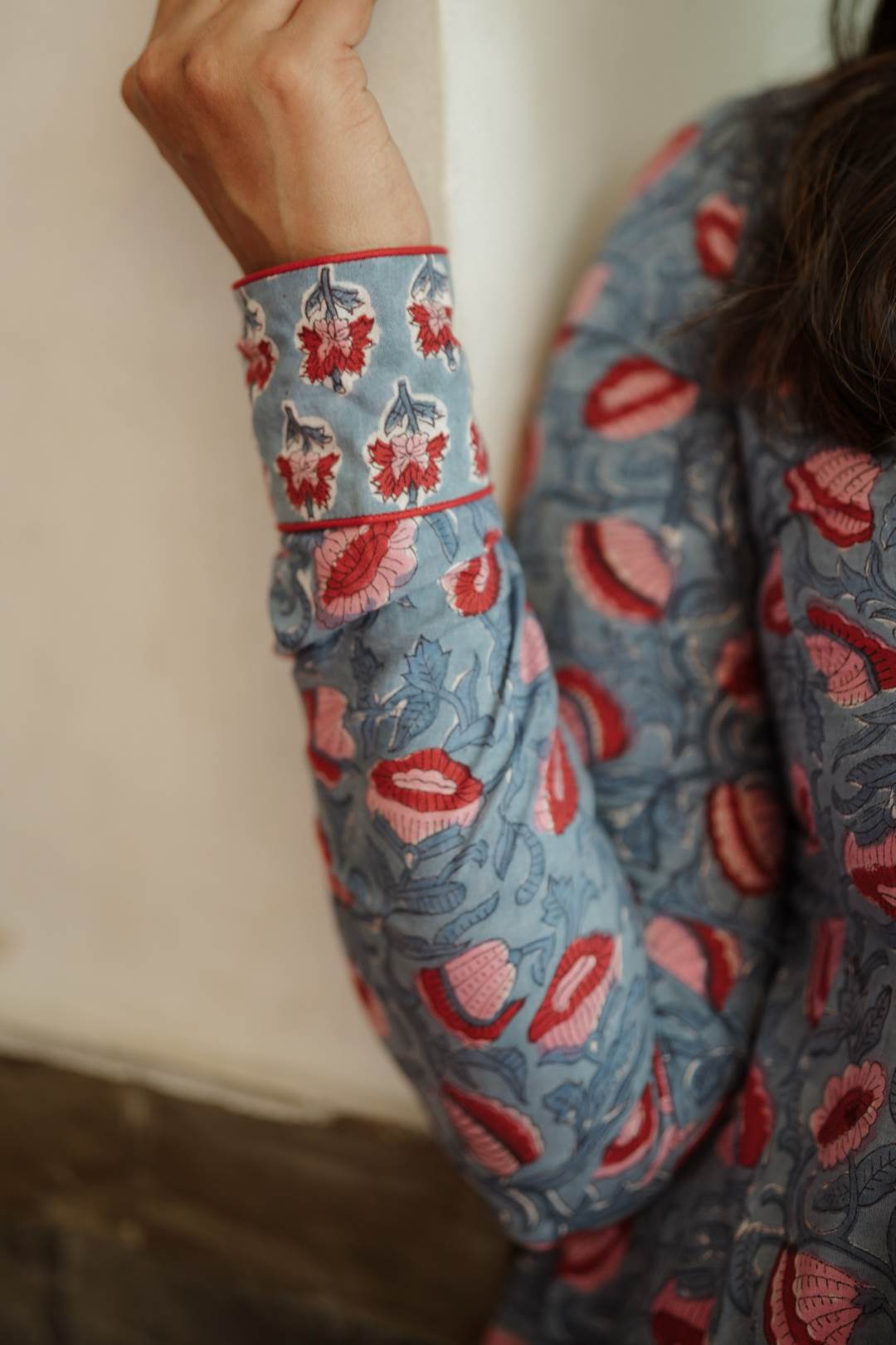 Blue Sanganeri Anarkali