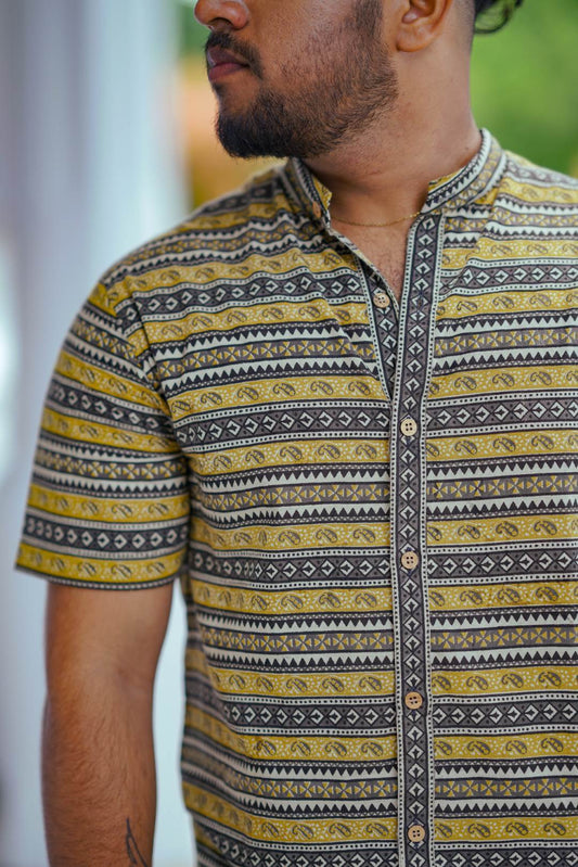 Yellow Base Black Border Shirt